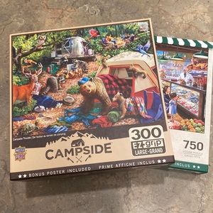 NEW LIST!  TWO 24” x 18” PUZZLES THAT WERE PUT TOGETHER 1x.
